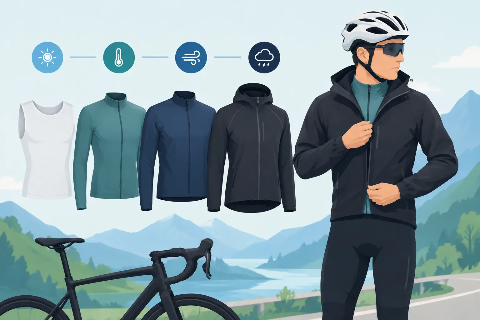 How to Layer Cycling Clothing Effectively