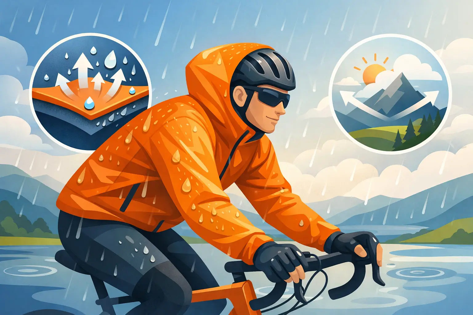 Waterproof Cycling Jacket for Breathable Performance